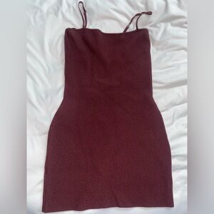 Babaton Deep Red Knit Dress